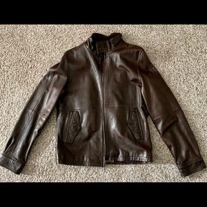Brooks Brothers Leather Bomber jacket size M